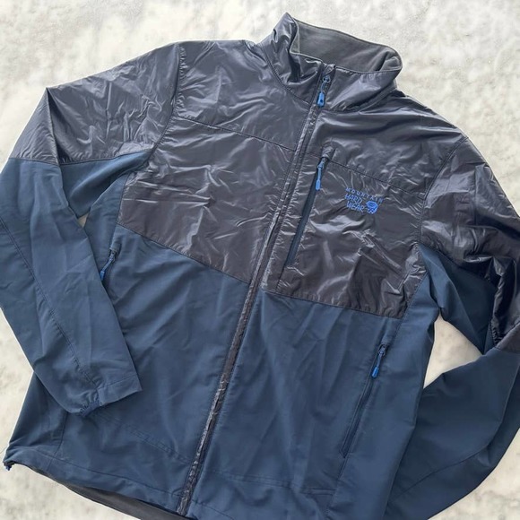 Mountain Hardwear Other - Mountain Hardwear Loughton Jacket Large Navy Blue Windbreaker Run Hike Camp